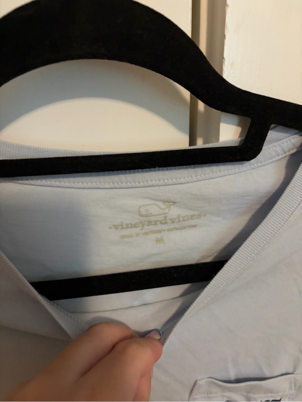 Vineyard Vines Light Blue Tee with Navy Whale - Picture 4 of 4